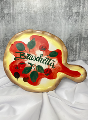 Italian Ceramic Bruschetta Serving Plate | Bruschetta Trivet