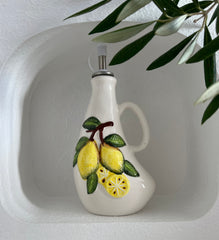 Italian Ceramic Curved Oil Pourer | Olive Oil Pourer