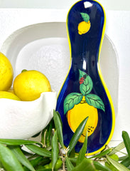 Blue Italian Ceramics Spoon Rest