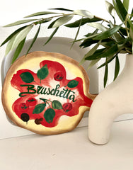 Italian Ceramic Bruschetta Serving Plate | Bruschetta Trivet