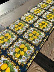 Sicilian Lemon Tile Table Runner