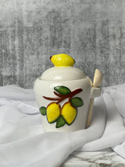 Italian Ceramic Jar Salt Holder