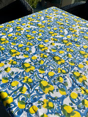 Majolica Lemon Tablecloth | Large Rectangle Tablecloth