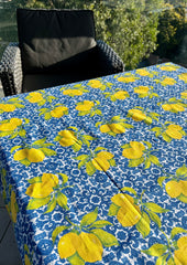 Majolica Lemon Tablecloth | Large Rectangle Tablecloth