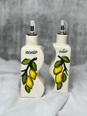 Italian Ceramic Aceto & Olio Set