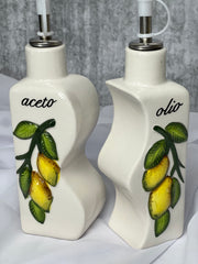 Italian Ceramic Aceto & Olio Set