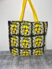 Sicilian Design Large Shopping Tote Bag