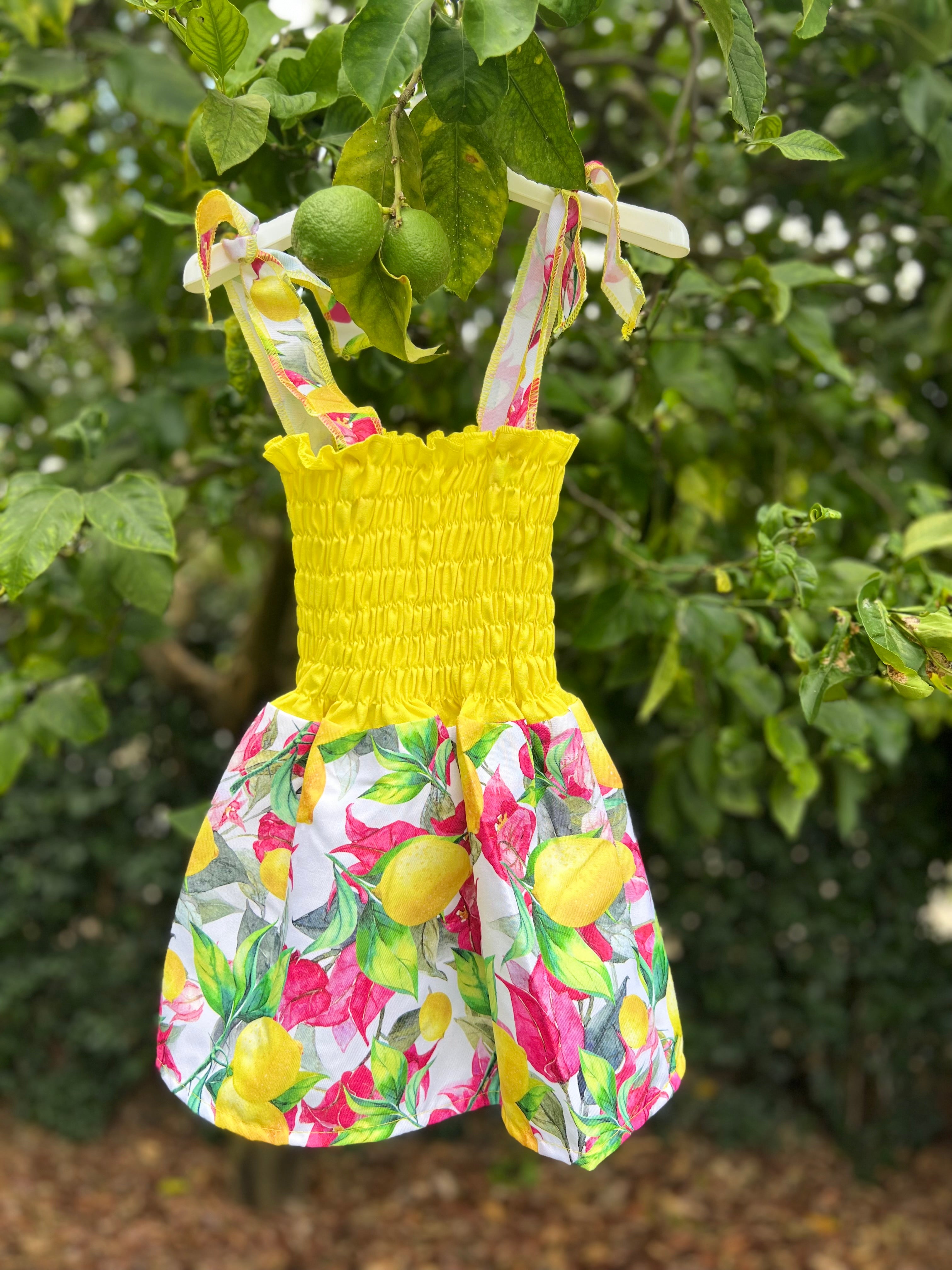 Italian Made Pink Kids Lemon Dress – Citrus of Sorrento