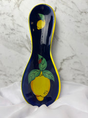 Blue Italian Ceramics Spoon Rest