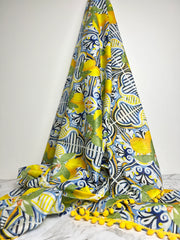 Italian Beach Sarong | Lemon Print