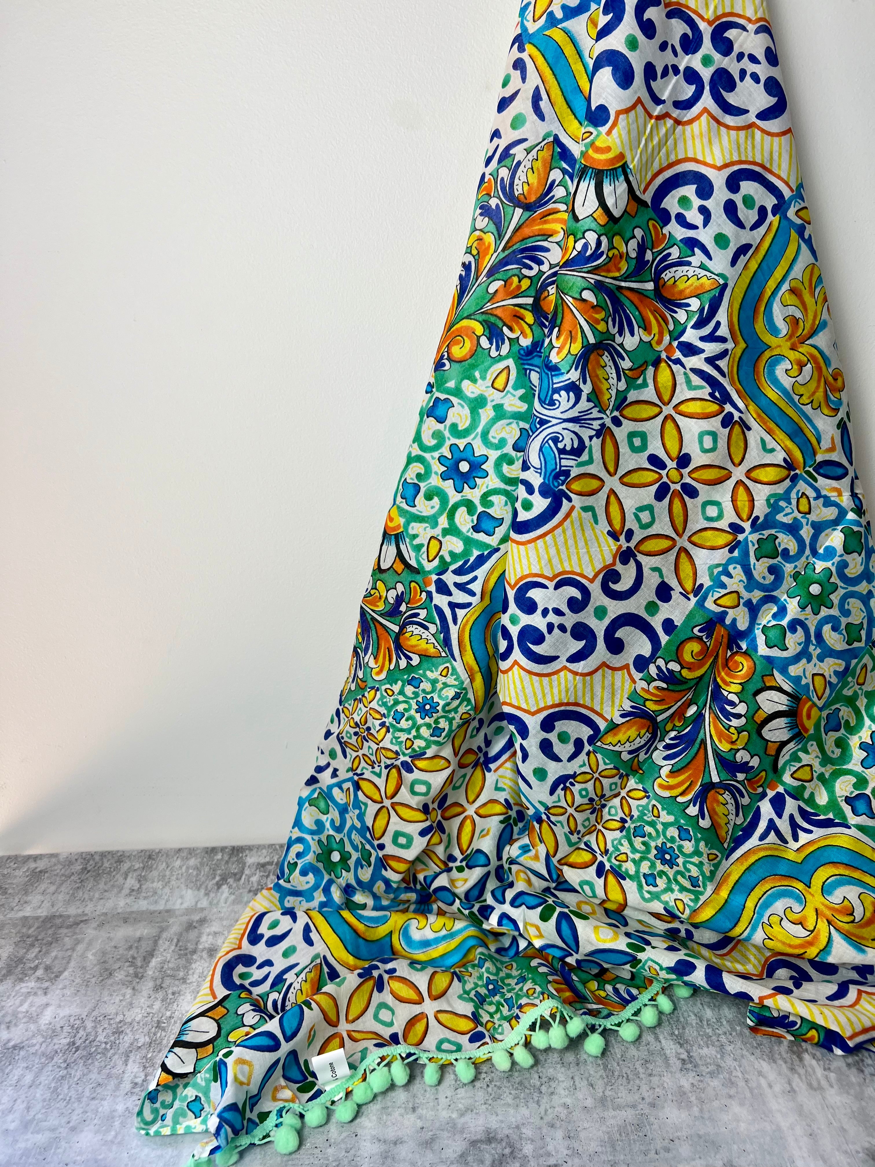 Italian Beach Sarong | Lemon Print