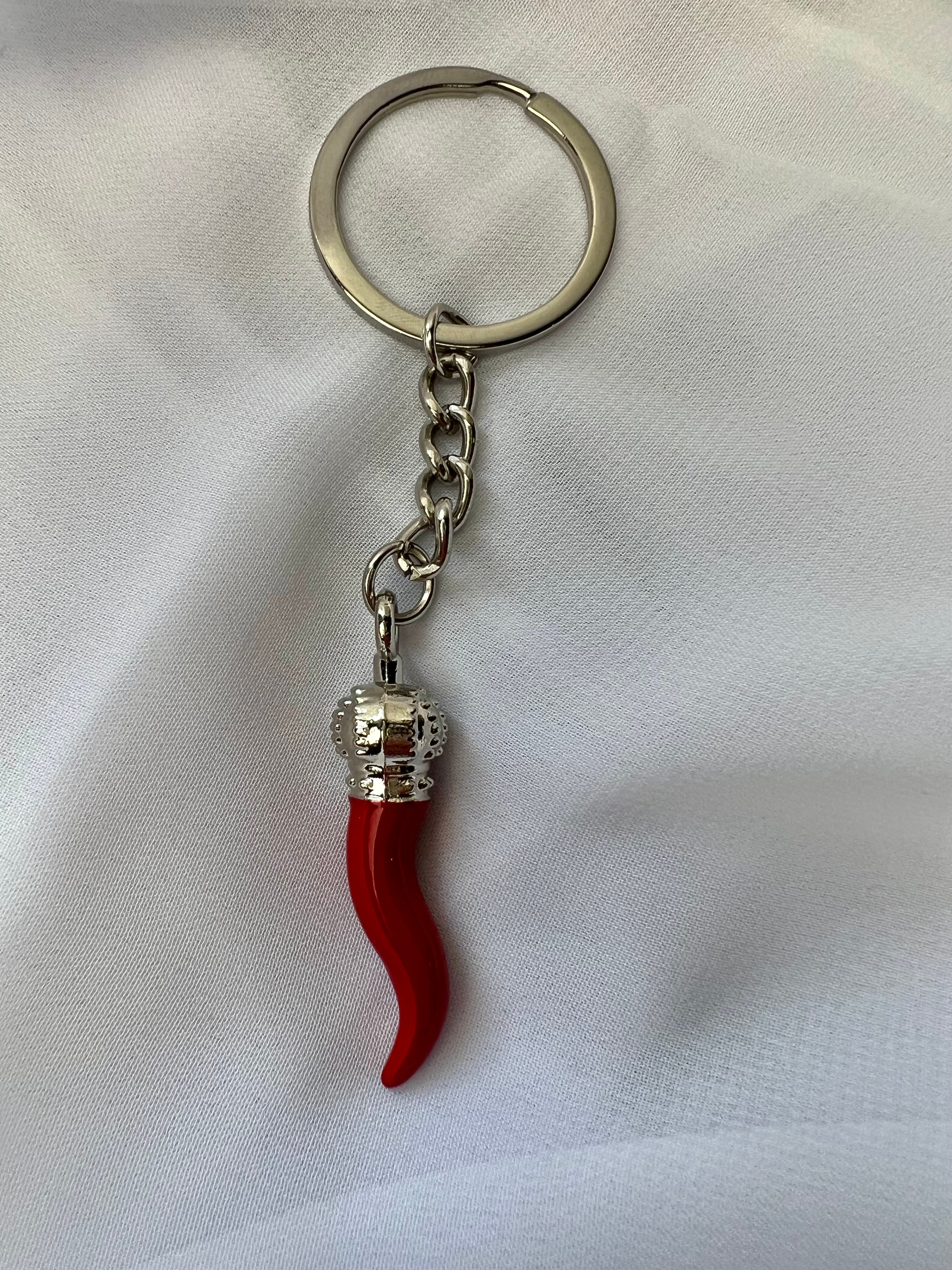 Italian Red Horn Keychain Cornetto Cornicello