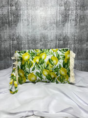 Majolica Dolce Tile Print Pouch | Lemon Italian Pouch | Sicilian Print Pouch