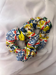 Handmade Italian Majolica Print Scrunchie